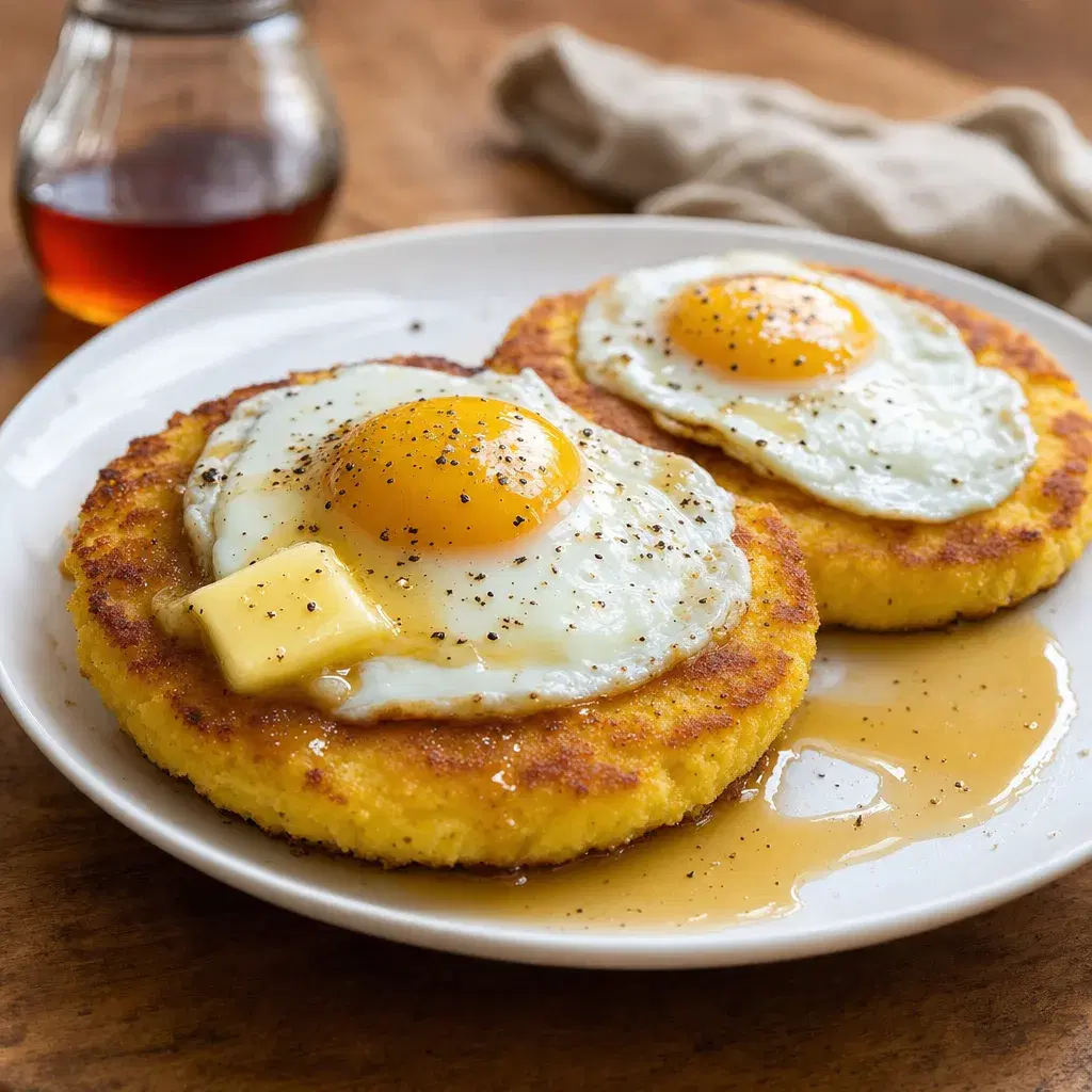Cornmeal Johnnycakes with Eggs recipe combo