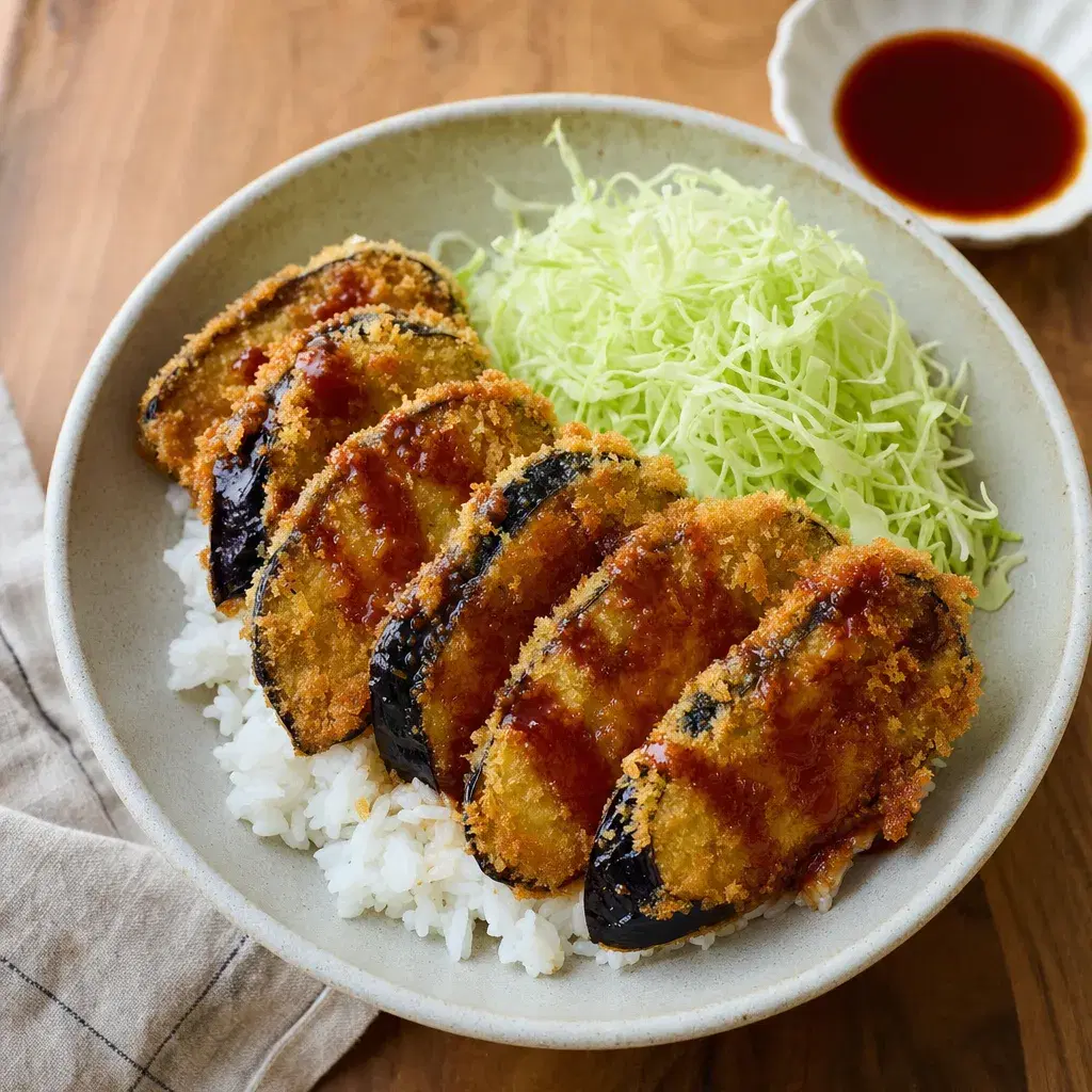 Eggplant Katsu Rice Bowl recipe combo