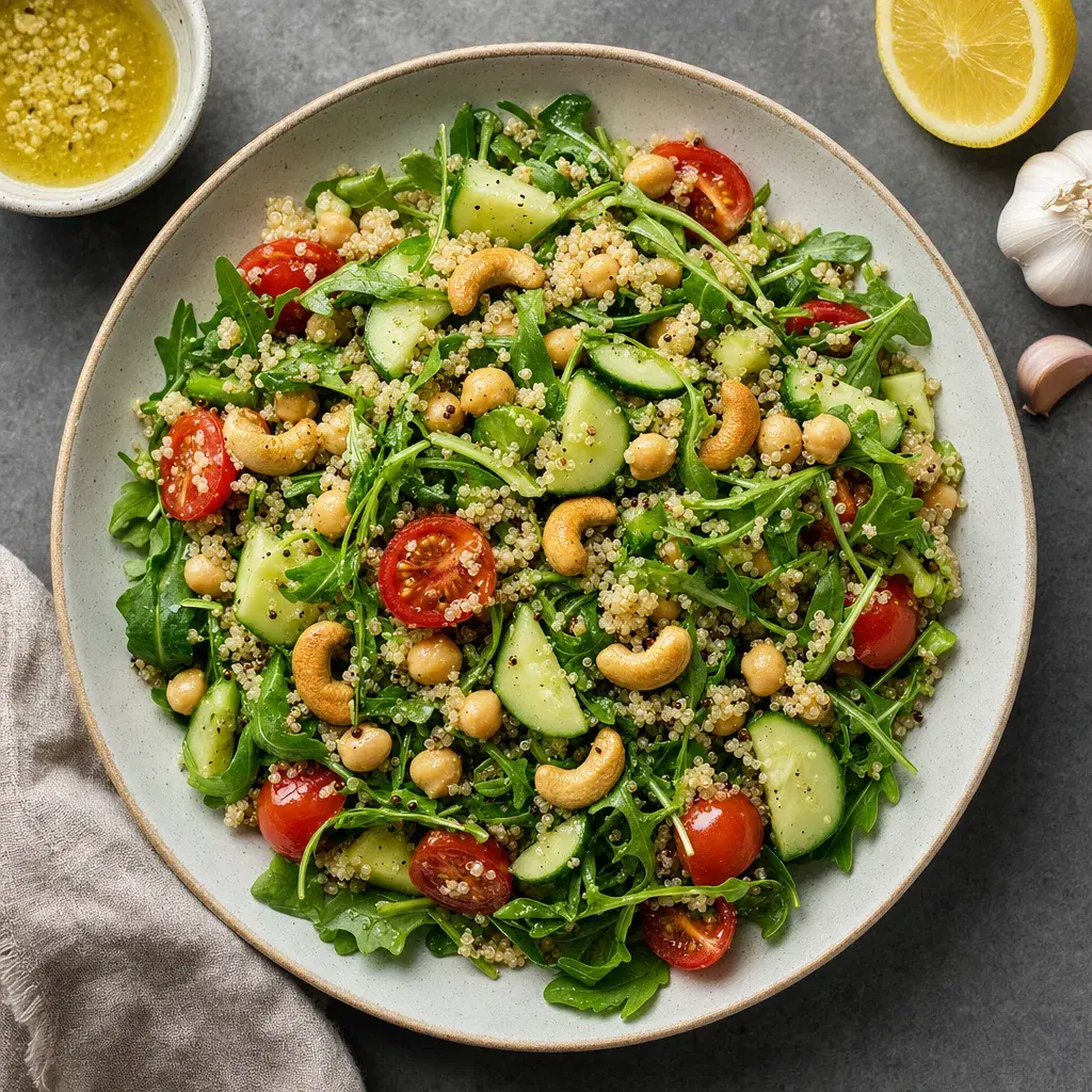Cashew Chickpea Quinoa Salad