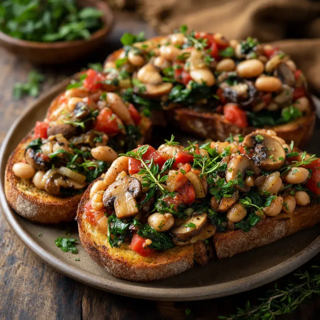 White Bean Tomato Tavern Toasts recipe combo