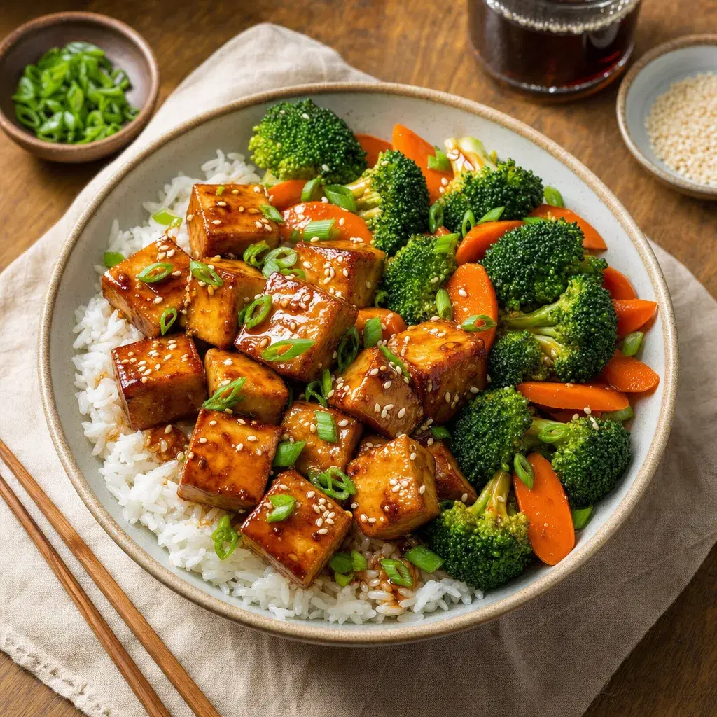 Maple-Soy Tofu Rice Bowl recipe combo
