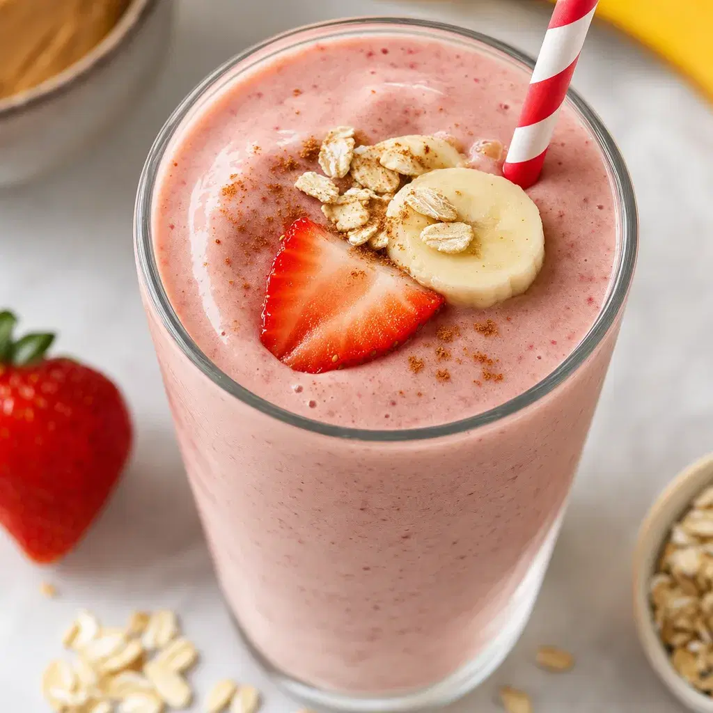 Strawberry Banana Oat Smoothie recipe combo