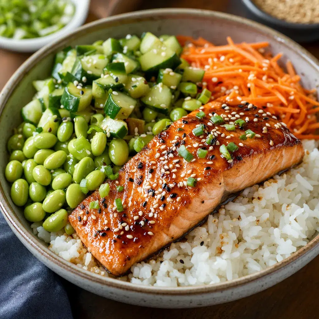 Sesame Salmon Rice Bowls recipe combo