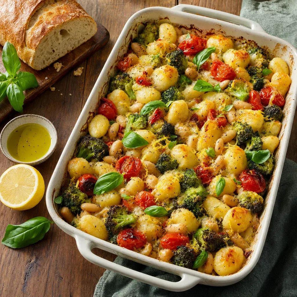 Gnocchi White Bean Broccoli Bake recipe combo