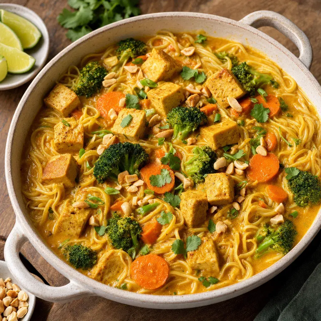Peanut Tofu Noodle Curry