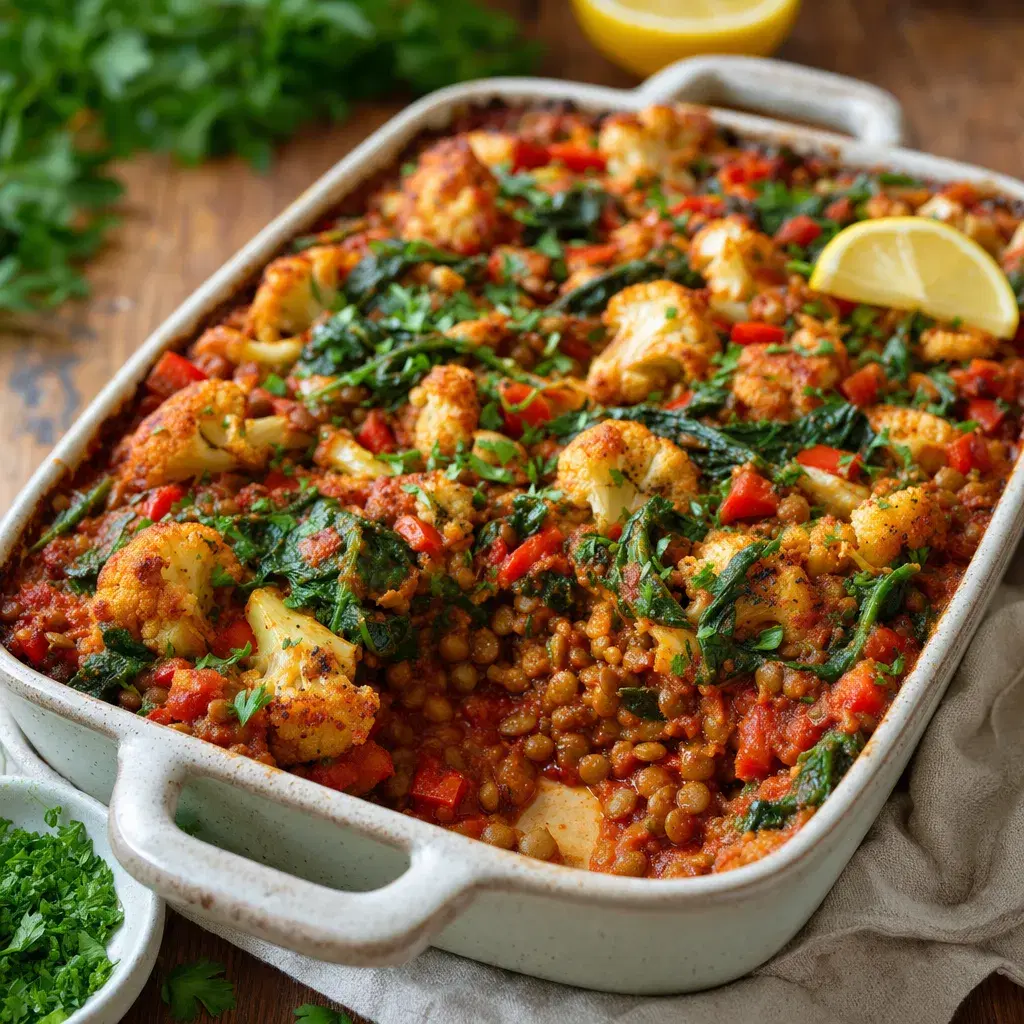 Cauliflower Lentil Tomato Bake recipe combo