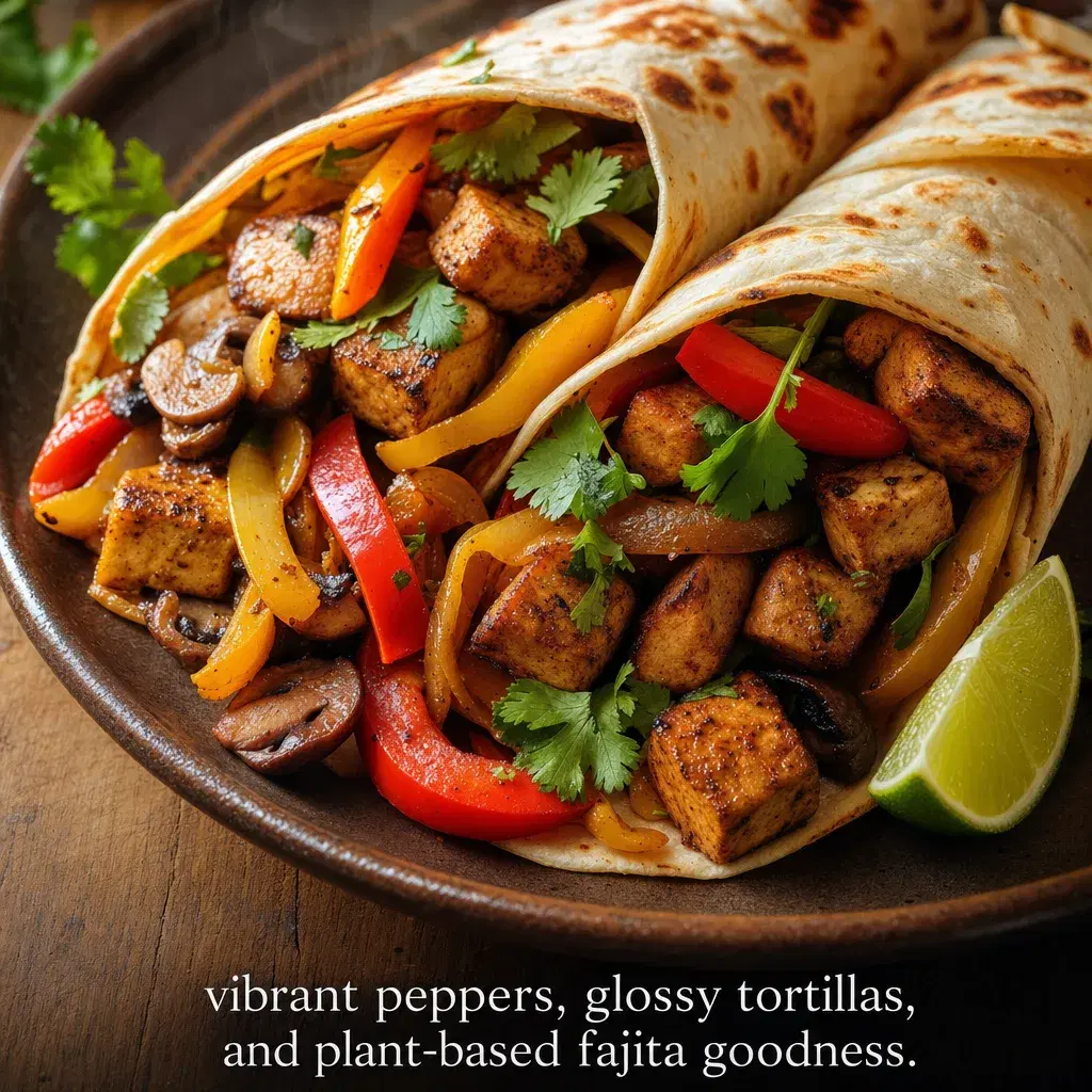 Tofu Mushroom Fajita Wraps recipe combo