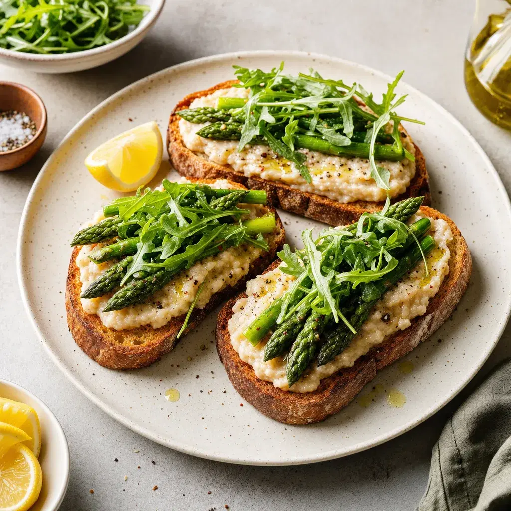 Creamy White Bean Asparagus Toasts recipe combo