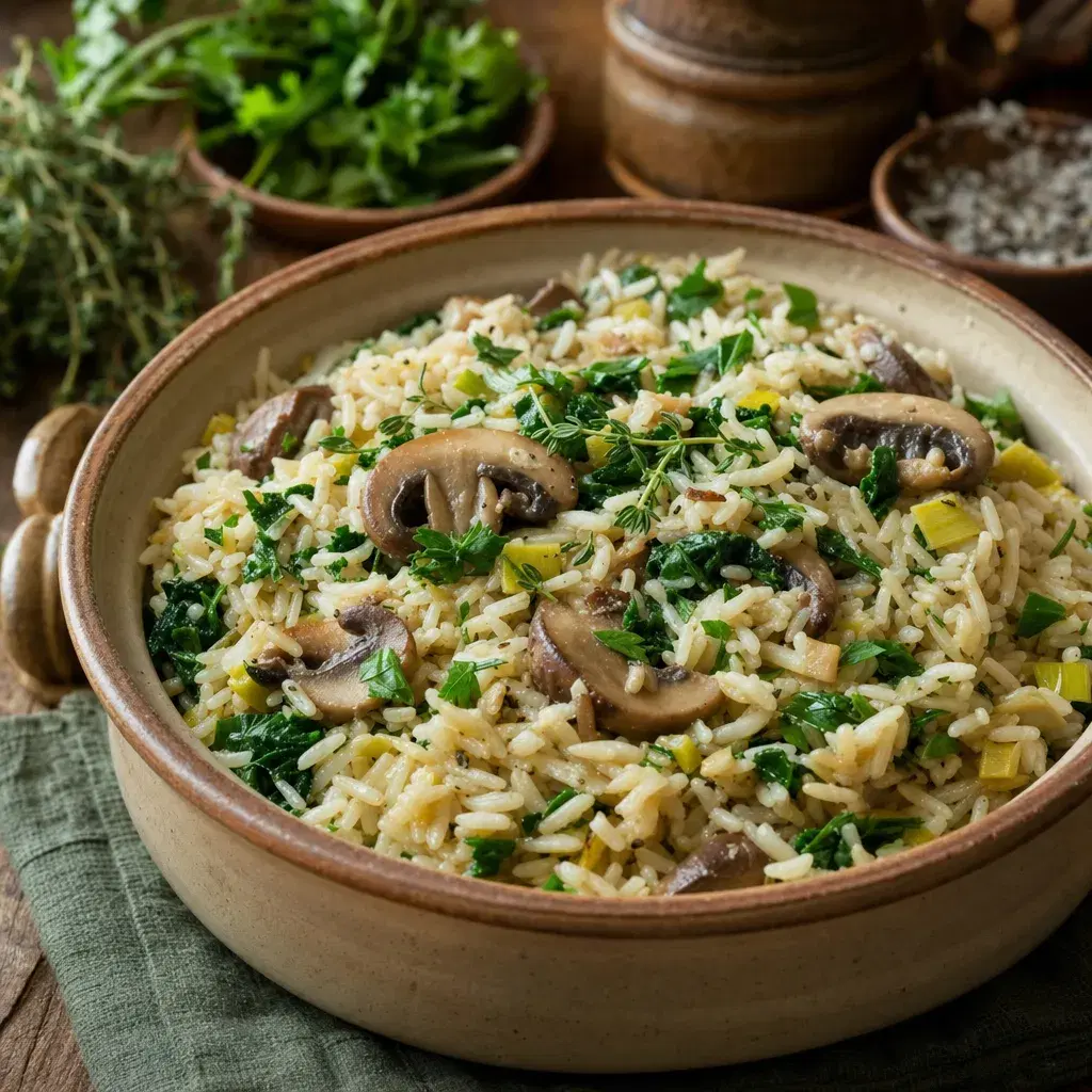 Mushroom Leek Rice Pot recipe combo