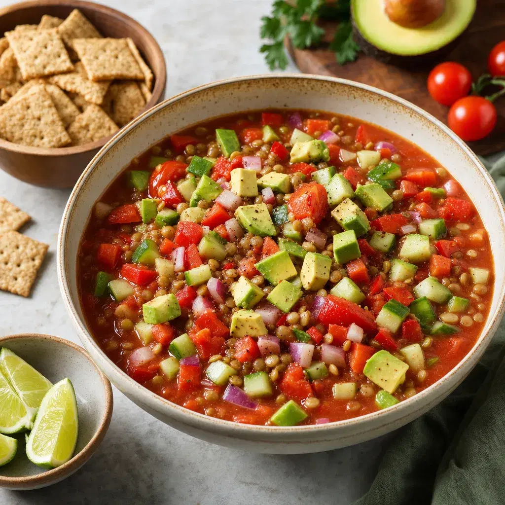 Chunky Lentil Gazpacho recipe combo