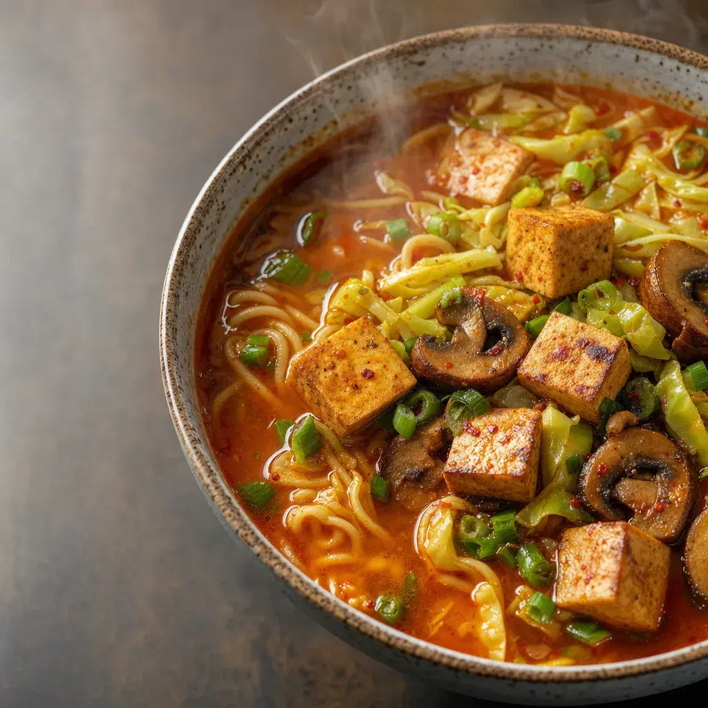 Chili Garlic Tofu Noodle Soup recipe combo