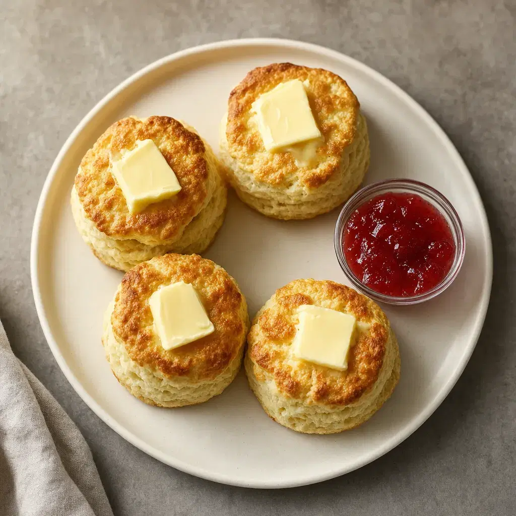 Buttermilk Biscuits with Butter and Jam