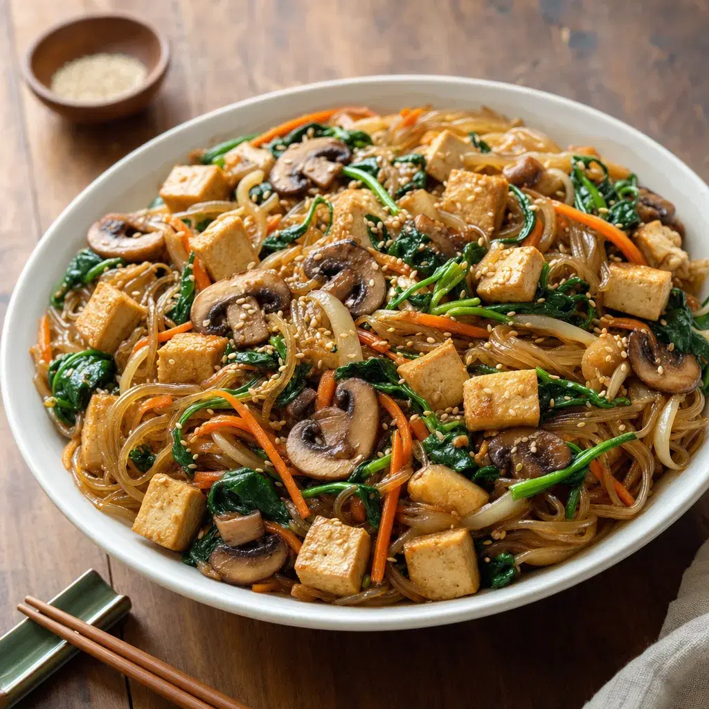 Japchae with Tofu and Vegetables recipe combo
