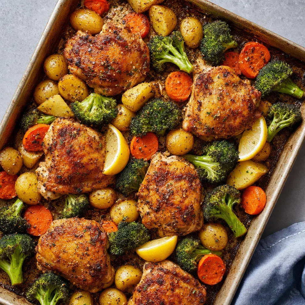 Chicken Broccoli Potato Tray Bake recipe combo