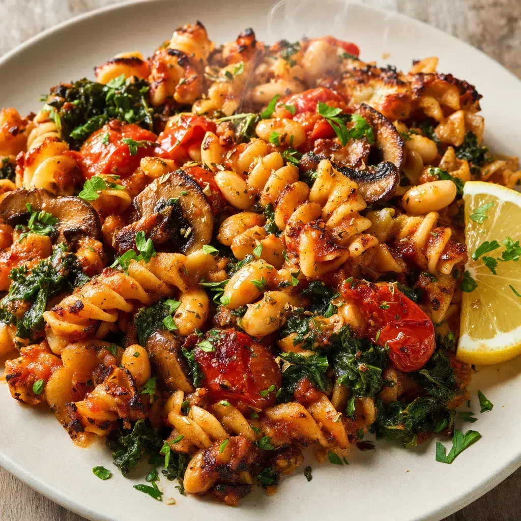 Kale White Bean Rotini Bake recipe combo