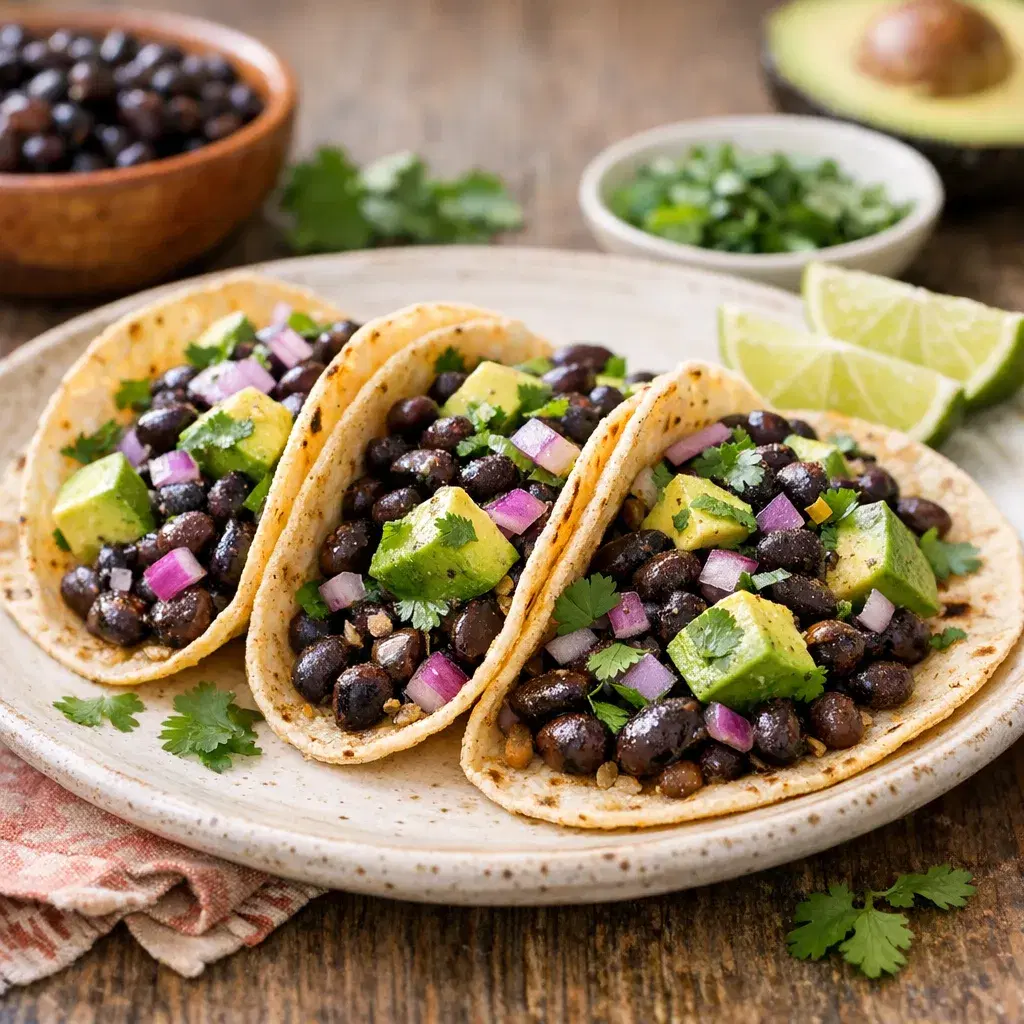 Quick Black Bean Tacos recipe combo