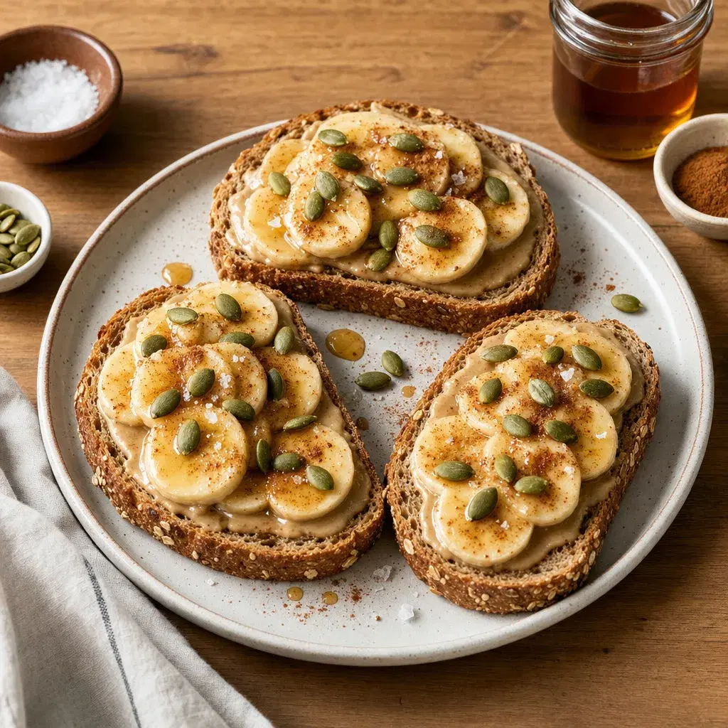 Banana Tahini Crunch Toasts recipe combo