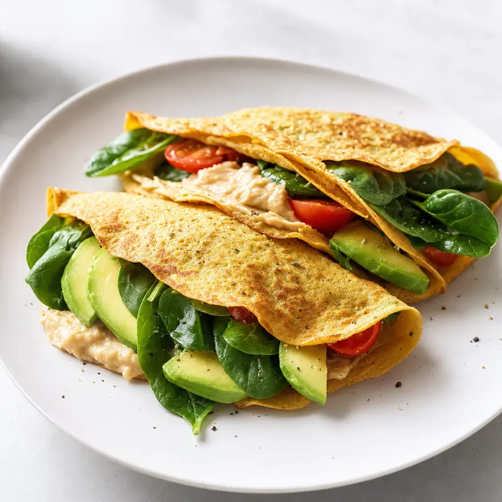Chickpea Spinach Breakfast Crepes recipe combo