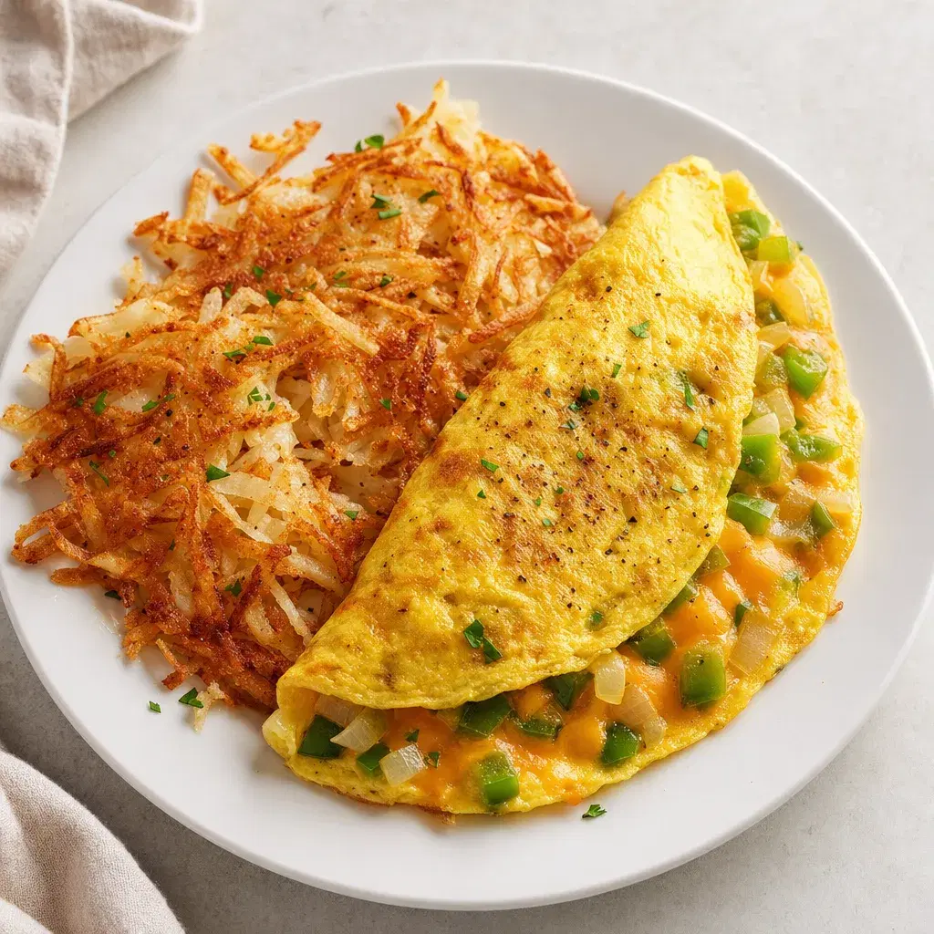 Denver Omelet with Hash Browns recipe combo
