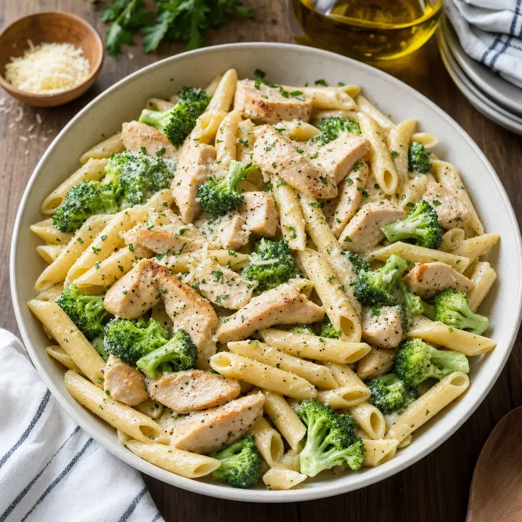Creamy Chicken Broccoli Pasta recipe combo