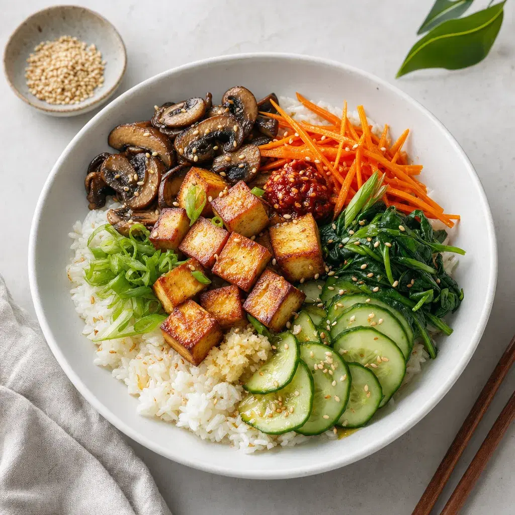Vegan Tofu Bibimbap recipe combo
