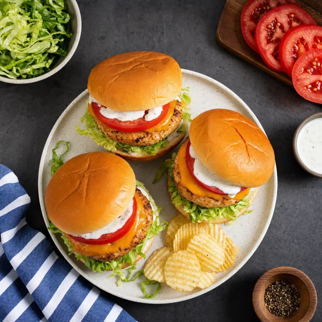 Chicken Ranch Burgers recipe combo