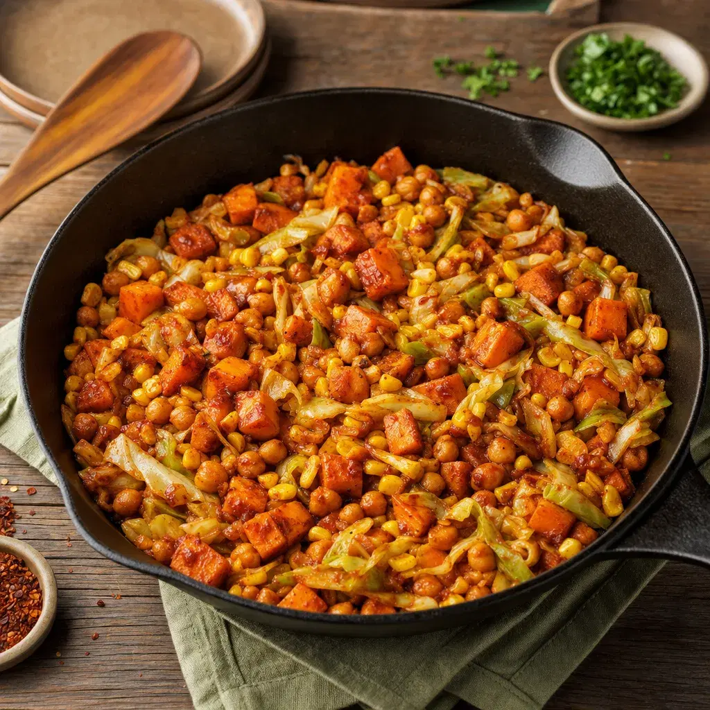 BBQ Chickpea Sweet Potato Skillet recipe combo