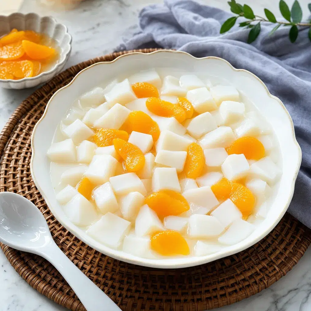 Chinese Almond Jelly with Mandarin Oranges recipe combo