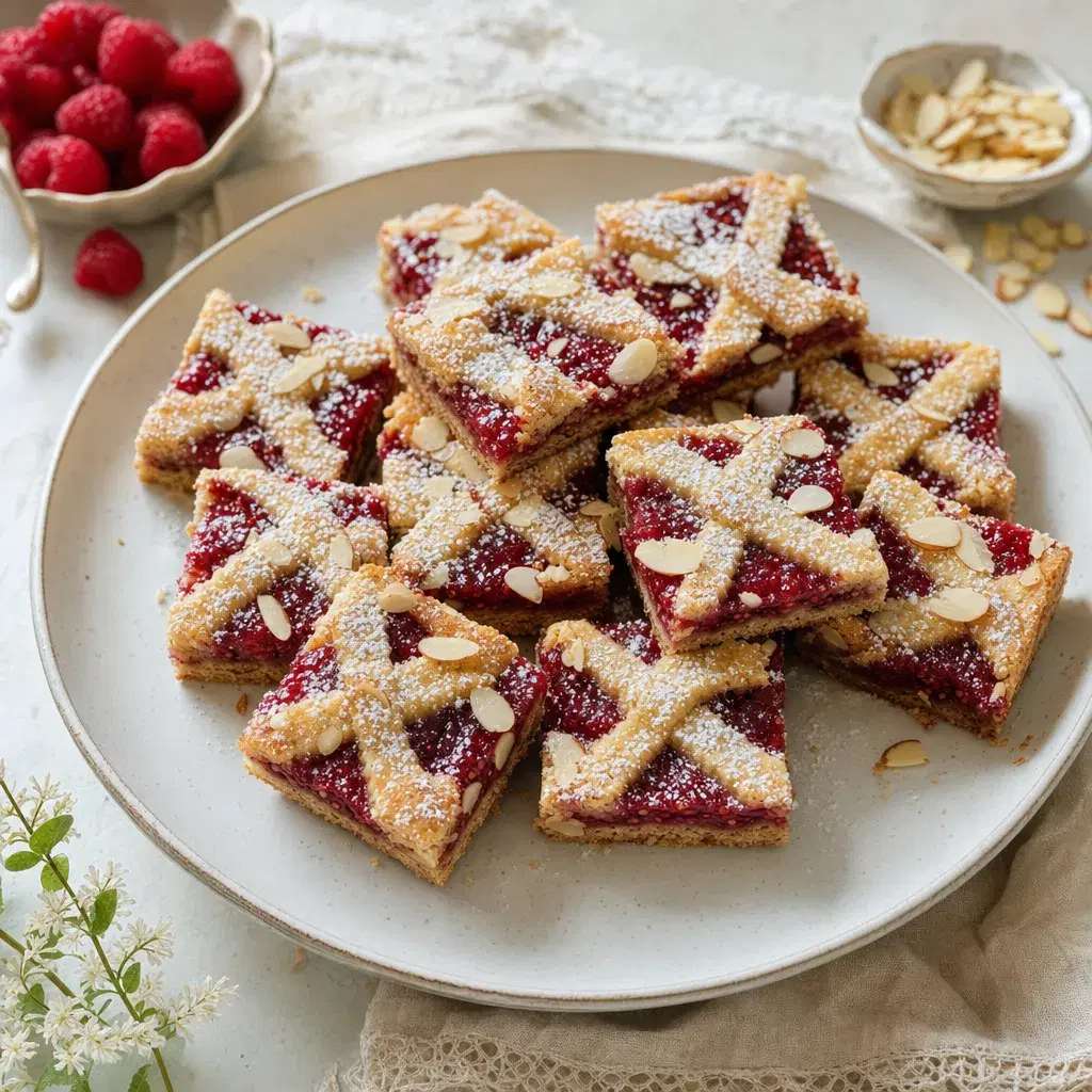 Austrian Raspberry Linzer Bars recipe combo