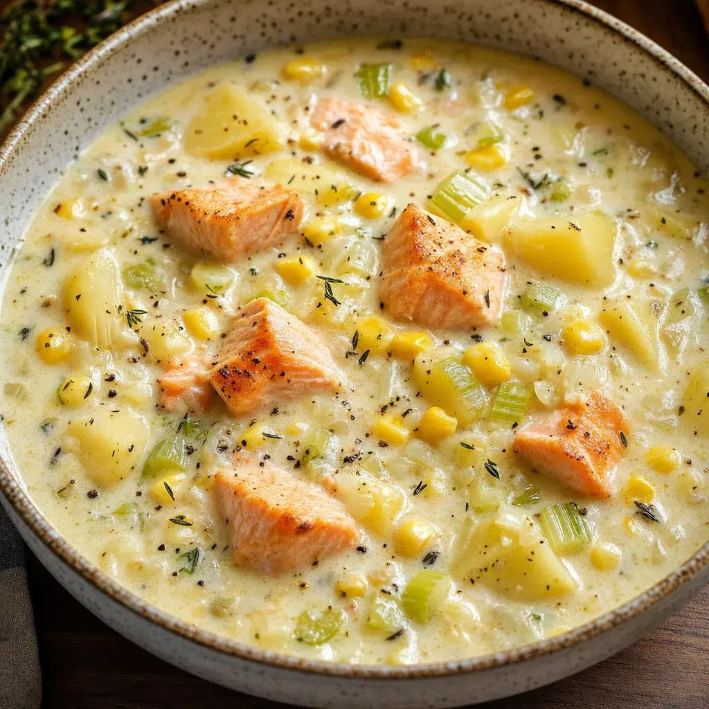 No-Bacon Salmon Chowder recipe combo