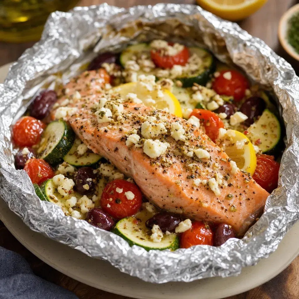 Mediterranean Foil Packet Salmon recipe combo