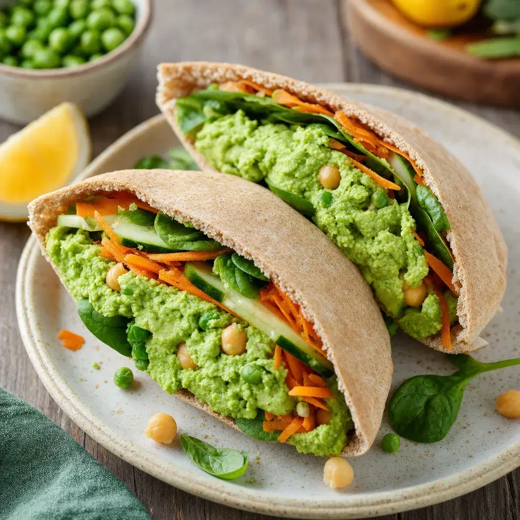Spring Pea Hummus Pita Pockets recipe combo