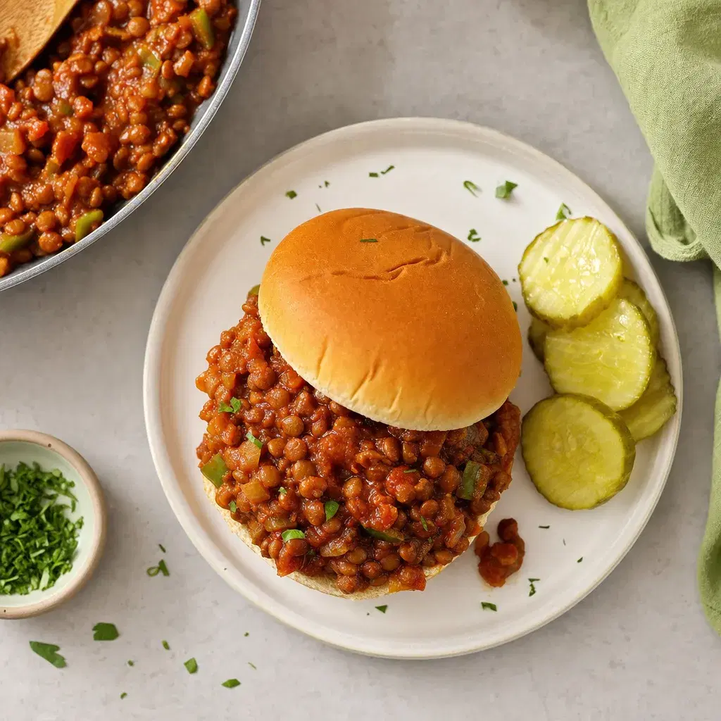 Sloppy Lentil Sandwiches recipe combo