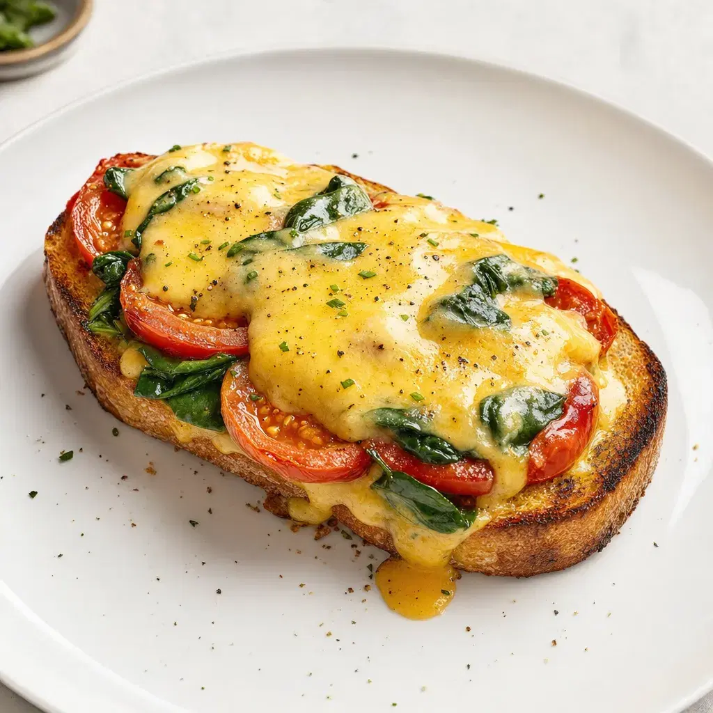 Welsh Tomato-Spinach Rarebit