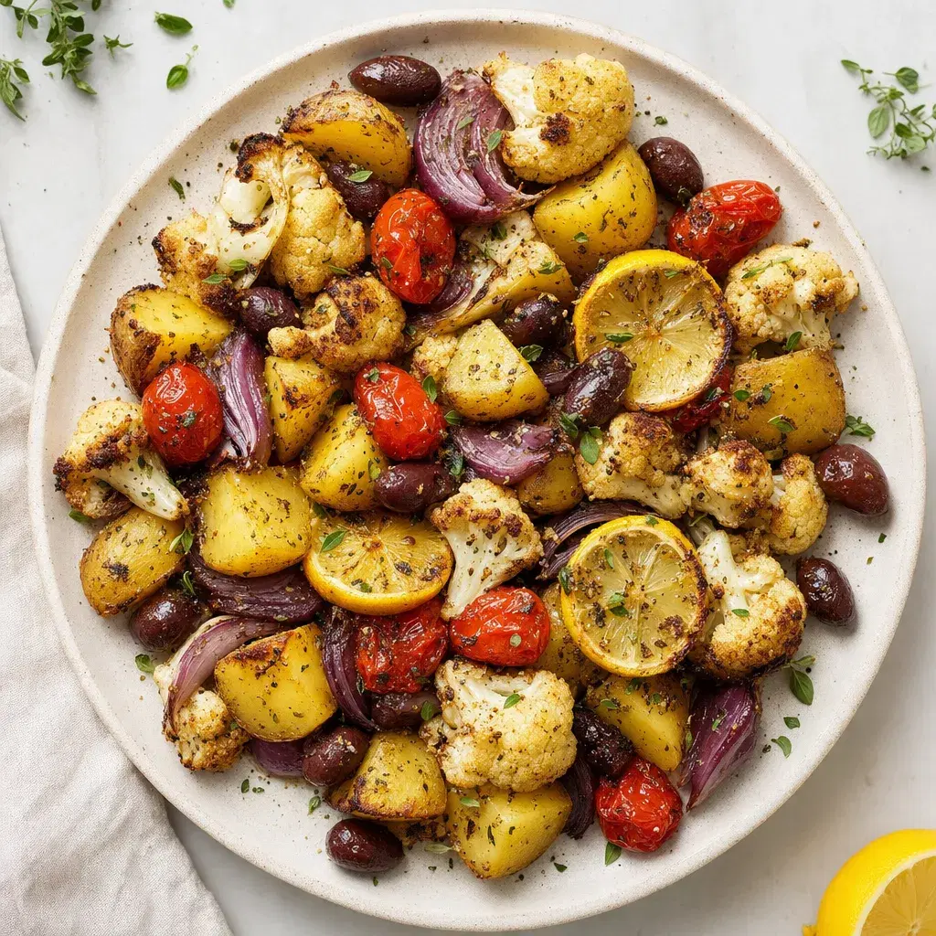 Lemon Olive Potato Cauliflower Tray recipe combo