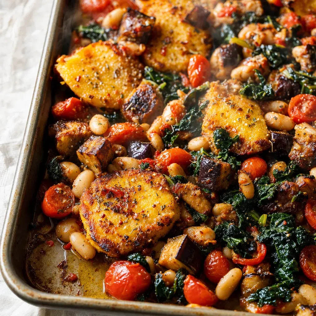 Eggplant White Bean Polenta Pan recipe combo