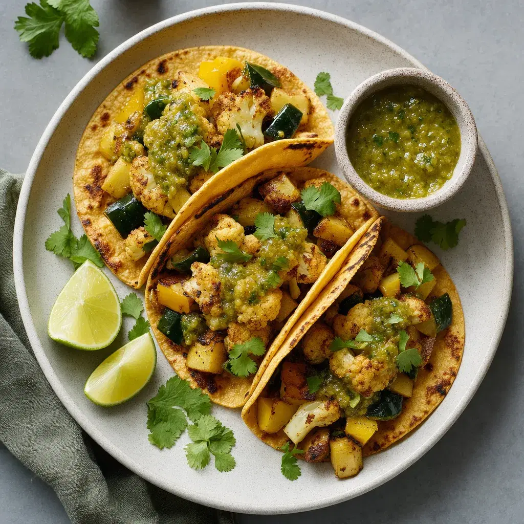 Salsa Verde Cauliflower Tacos recipe combo