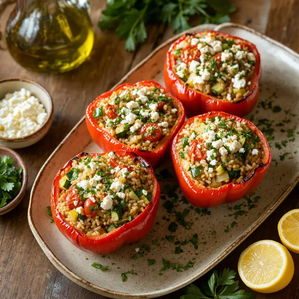 Feta Brown Rice Stuffed Peppers recipe combo