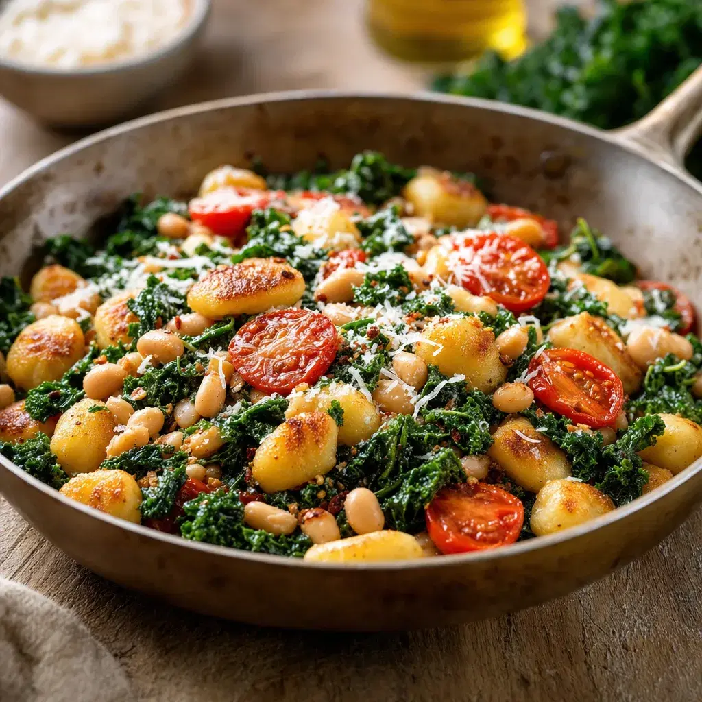 Skillet Gnocchi with Cannellini Beans and Kale recipe combo