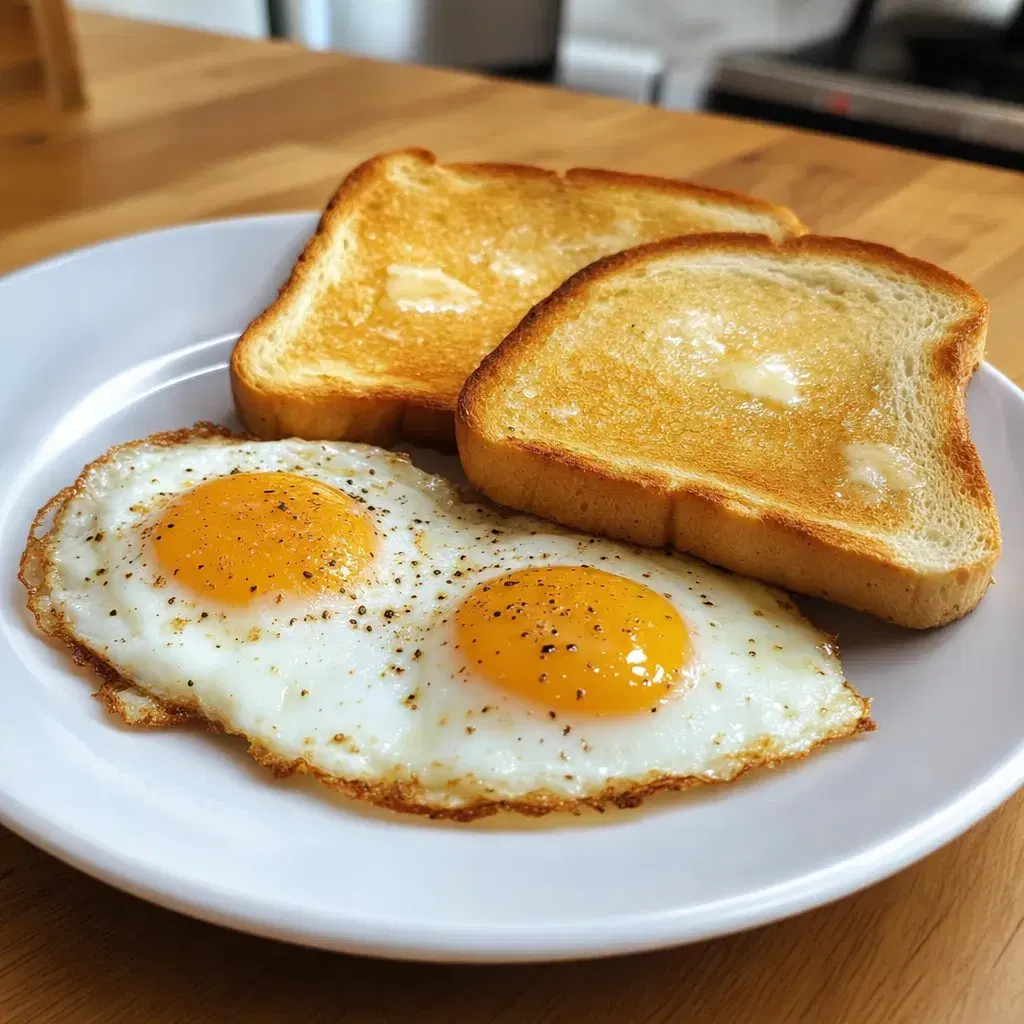 Fried Eggs and Buttered Toast
