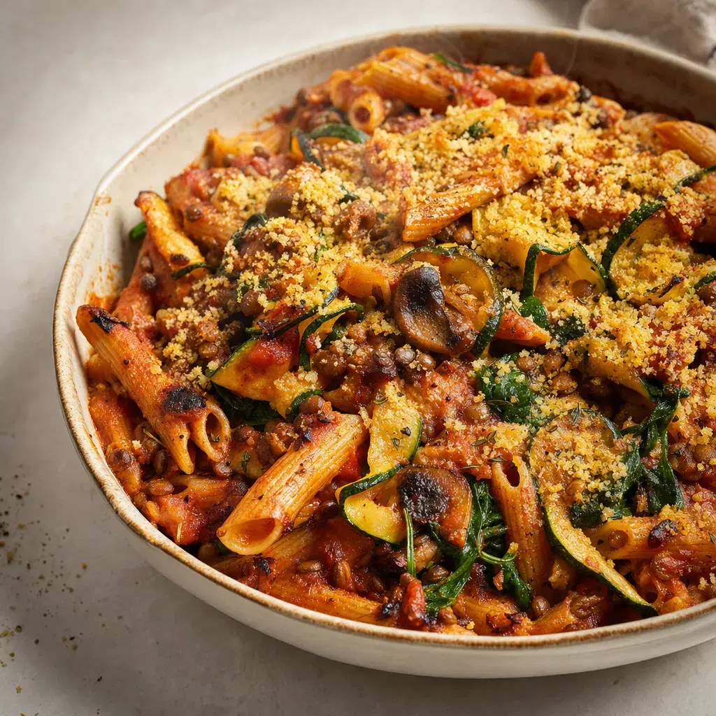Lentil Zucchini Penne Bake recipe combo