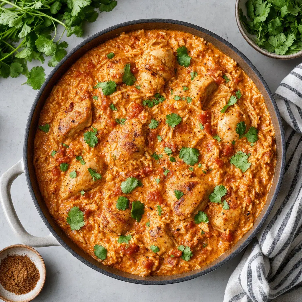 Butter Chicken Rice Skillet recipe combo