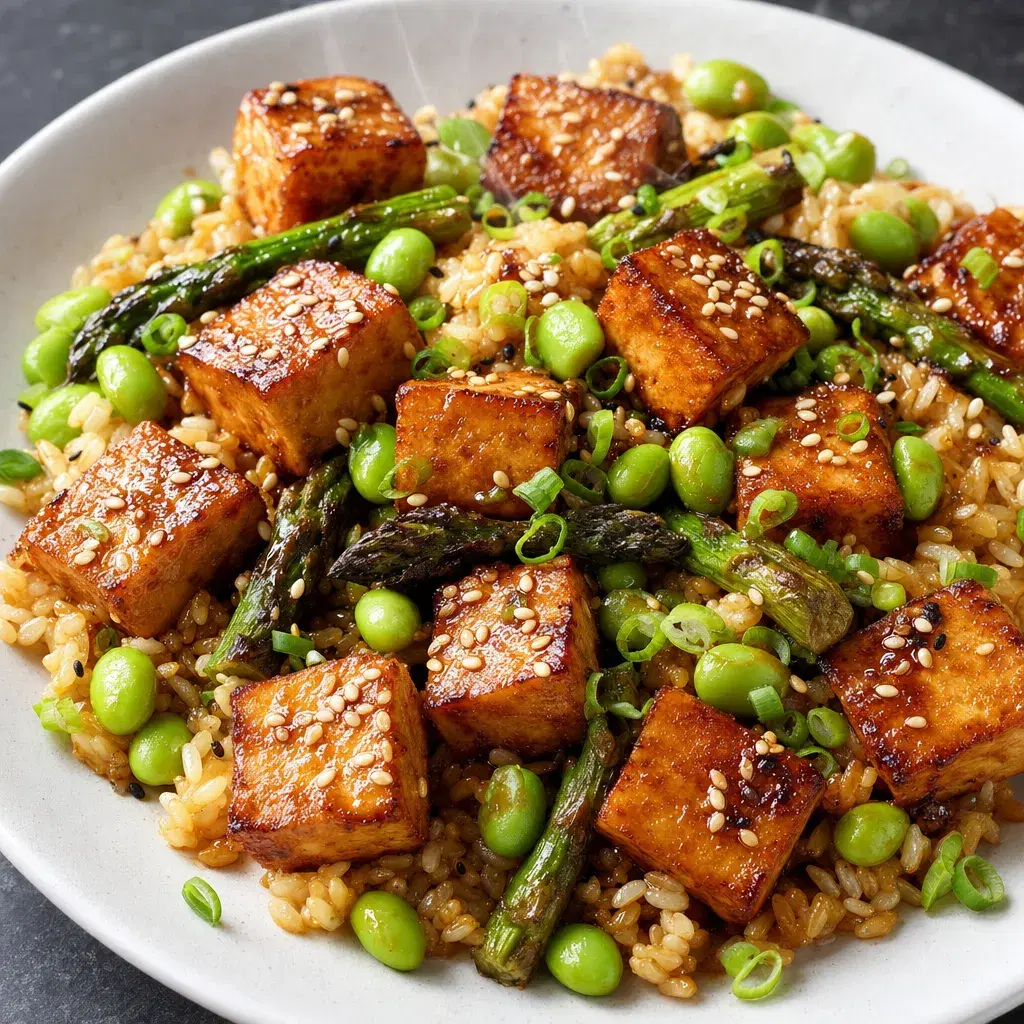 Teriyaki Tofu Edamame Rice recipe combo