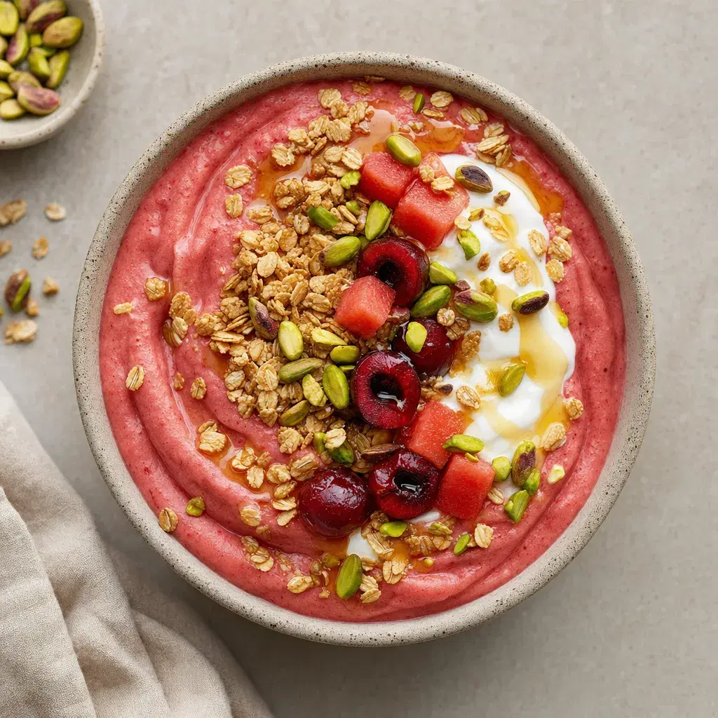 Cherry Watermelon Pistachio Bowl recipe combo
