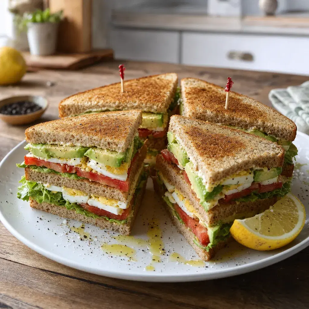 Avocado Egg Club Sandwich recipe combo