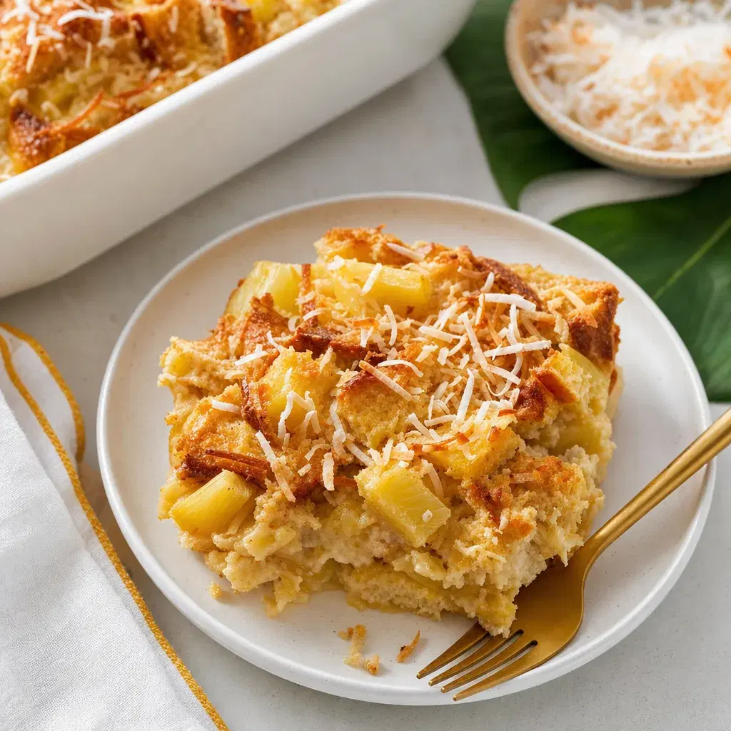 Hawaiian Pineapple Coconut Bread Pudding recipe combo