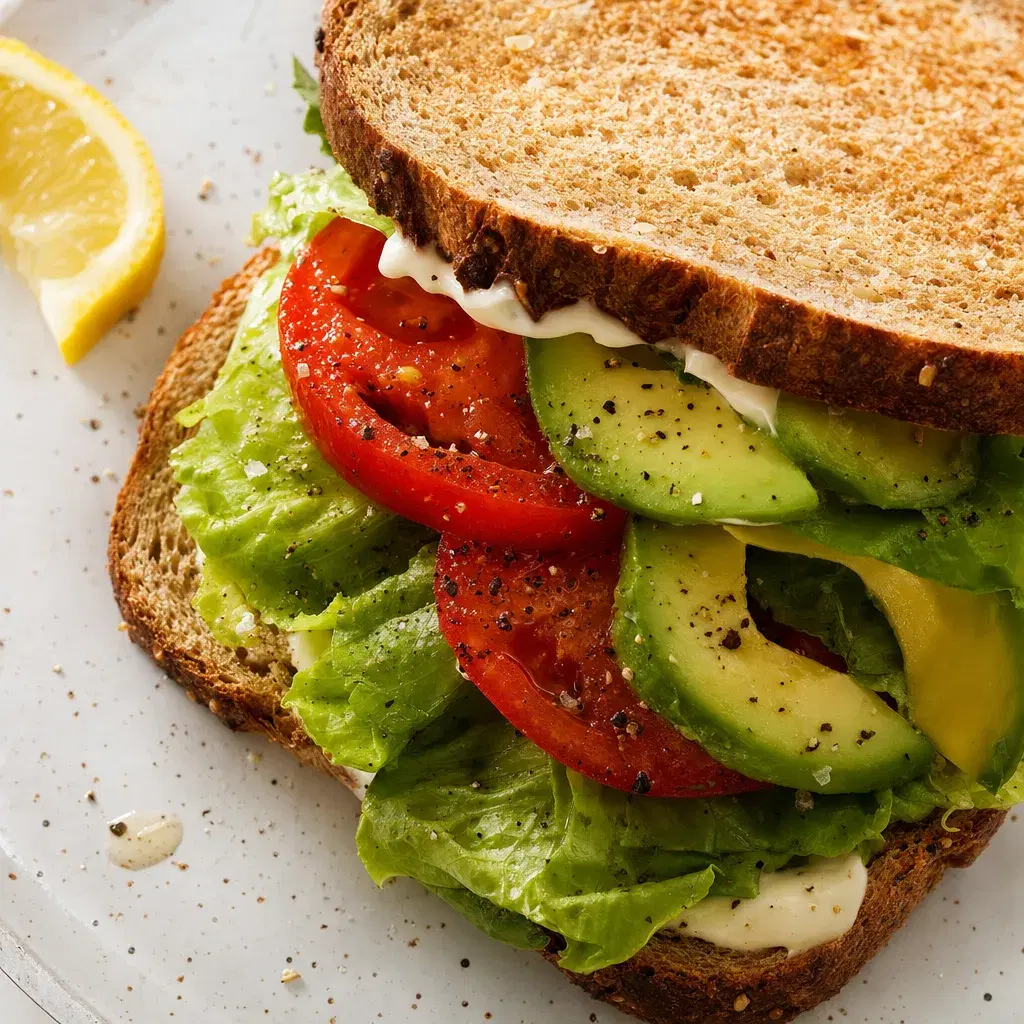 Lettuce Tomato and Avocado Sandwich recipe combo