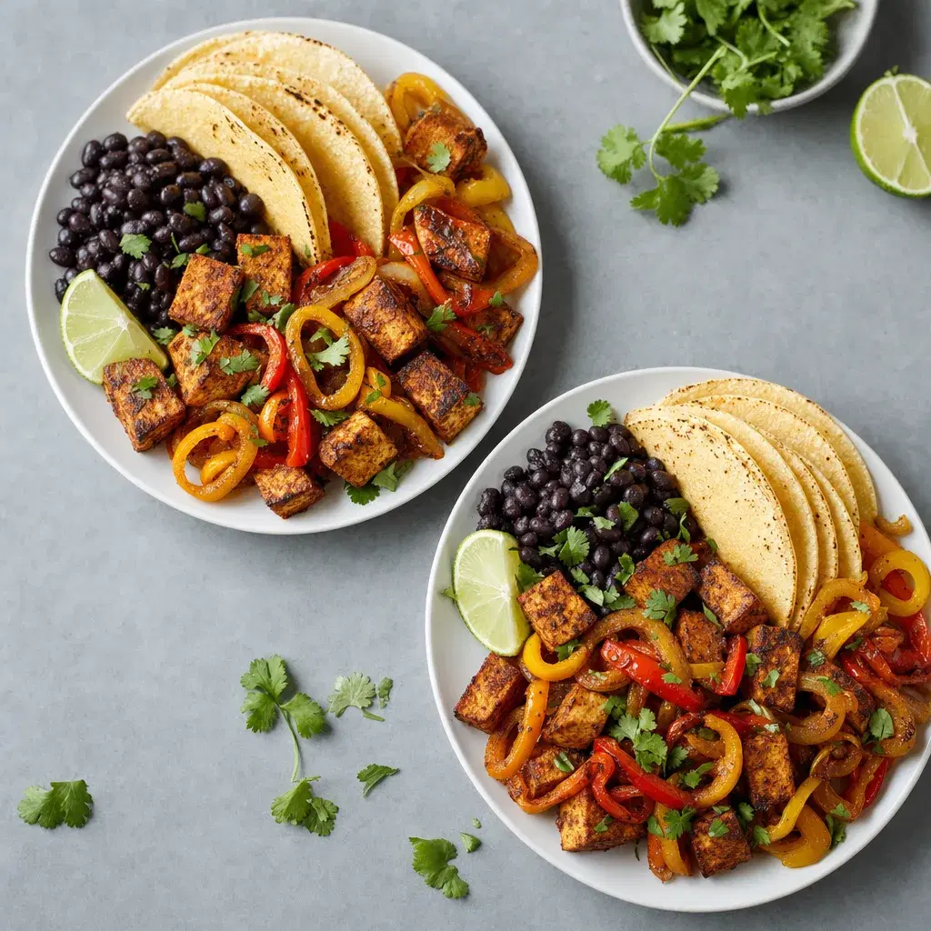 Sheet-Pan Tofu Fajita Lunch Plates recipe combo