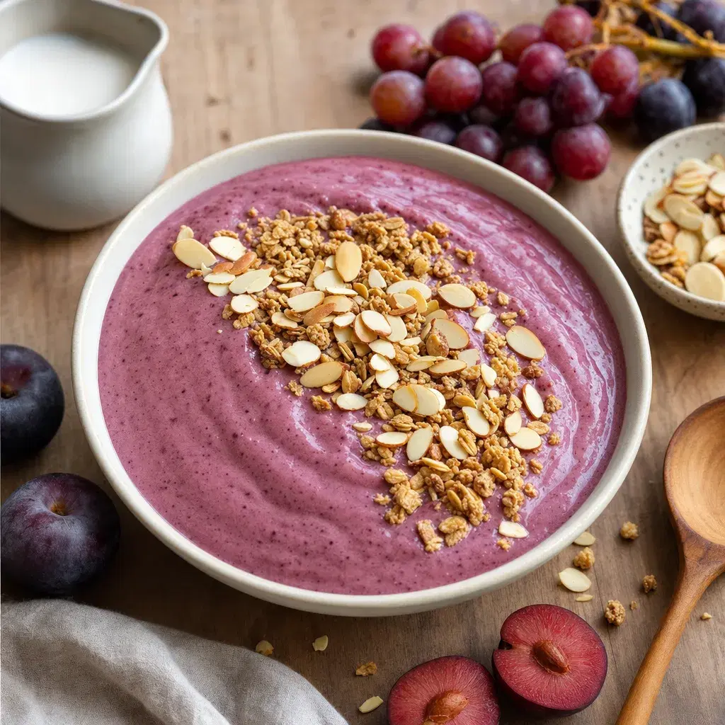 Plum Grape Crunch Smoothie Bowl recipe combo