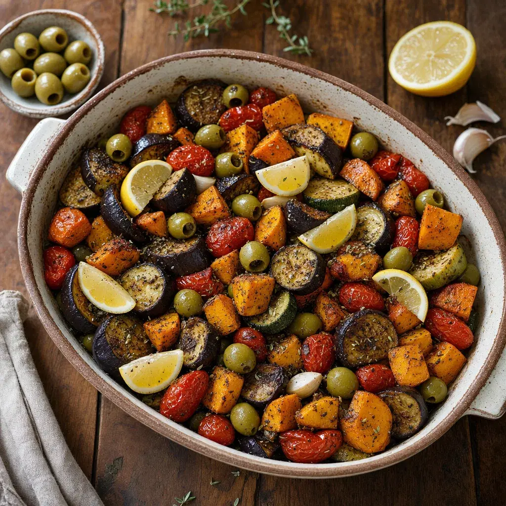 Sweet Potato Eggplant Tomato Roast recipe combo